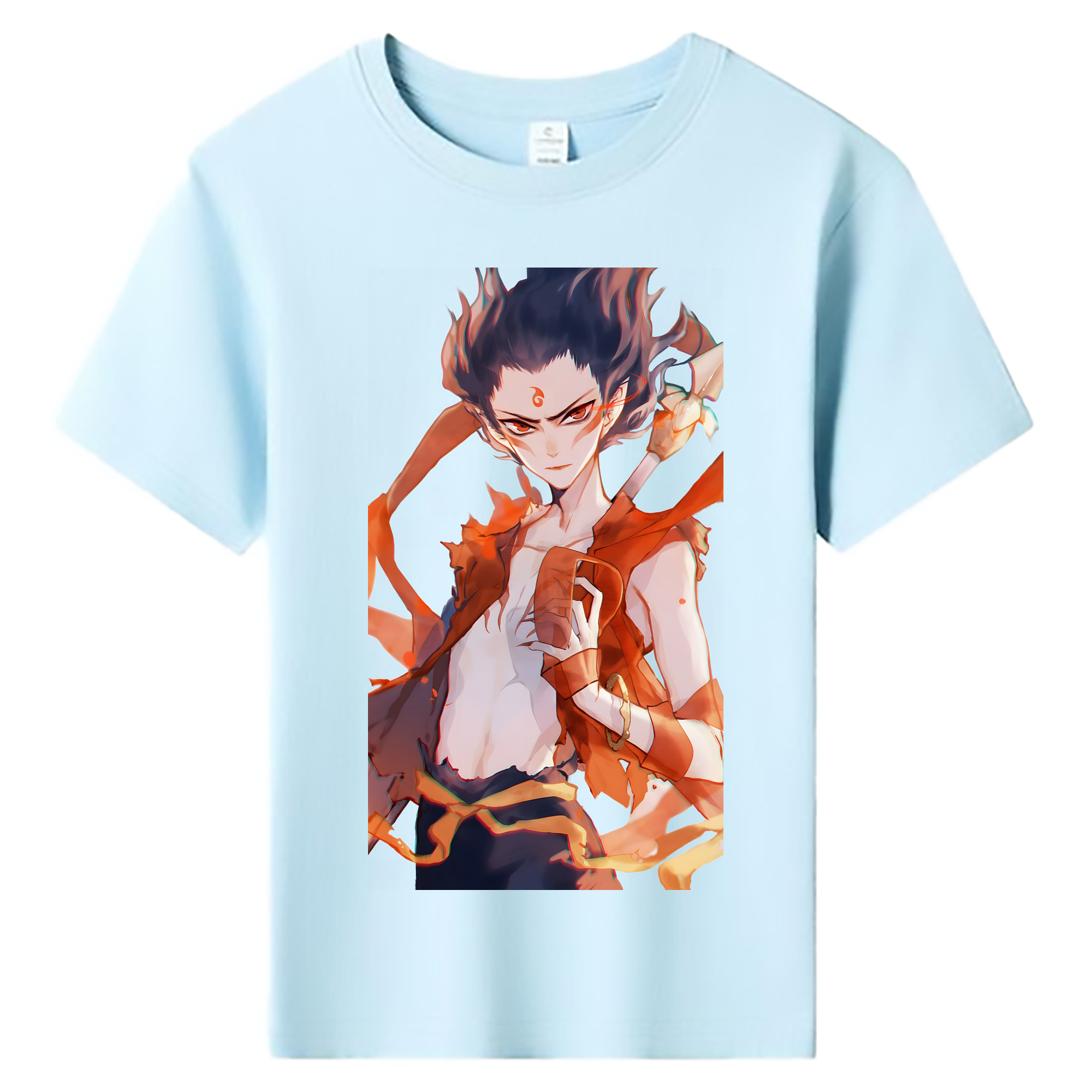 （画像用） Ne Zha 2 ナタ 魔童の大暴れ 綿100％キッズTシャツ（フロントプリント）